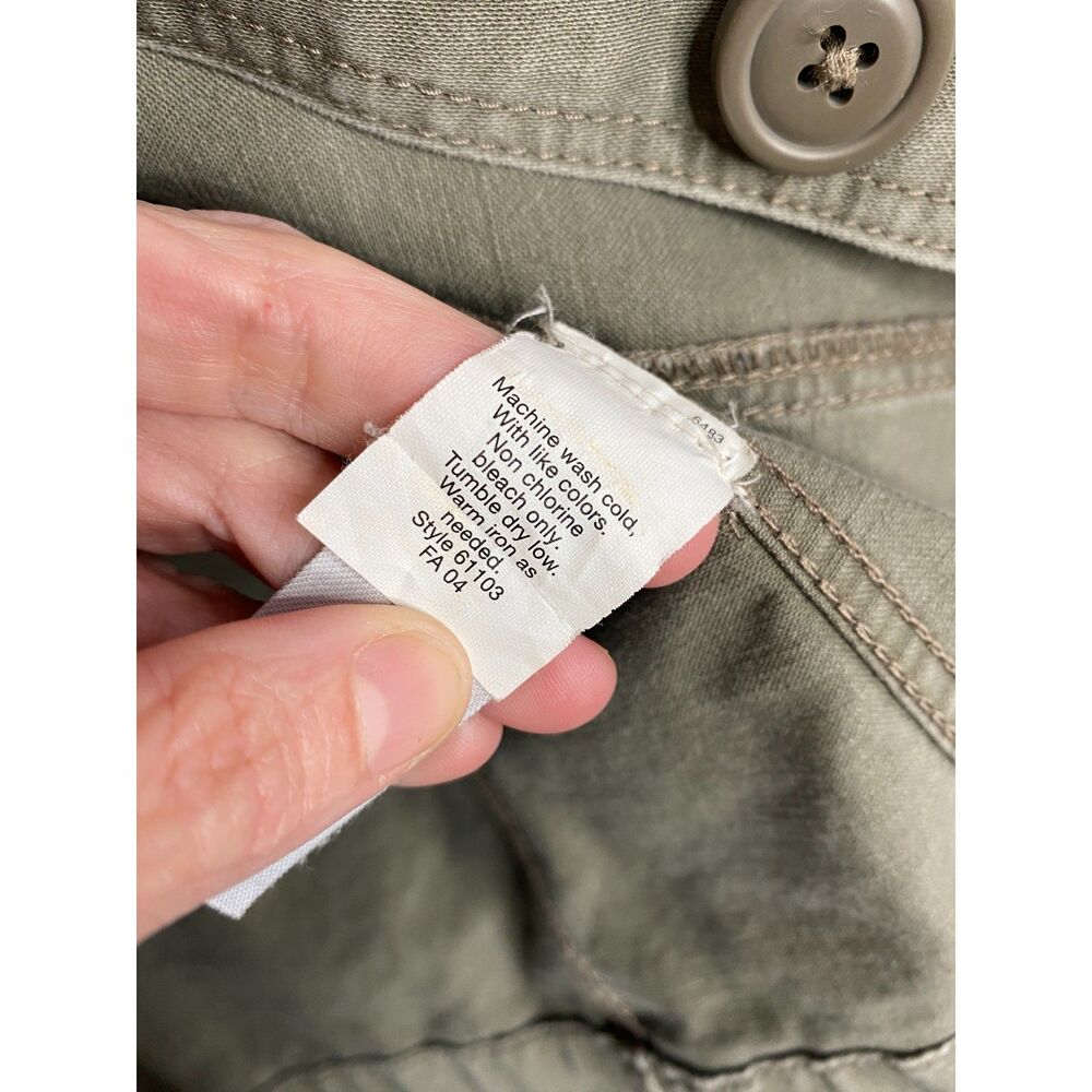 J Crew Womens Army Green Military Style Cotton Jacket Size L - Picture 4 of 12